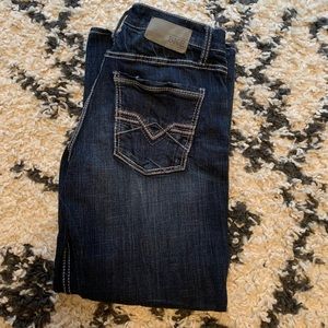 Dark blue BKE Mason taper jeans!
